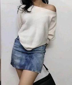 Comfy White Knit Sweater