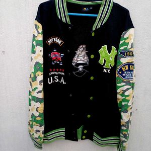 ⚫️🟢Varsity jacket