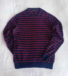 Navy & Red Stripped Sweater