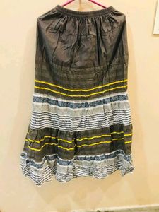 Striped Tiered Skirt