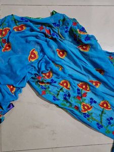 Embroidered Blue Dupatta