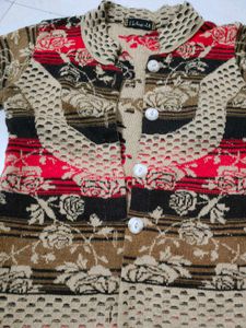 Vintage Floral Button-Up Cardigan