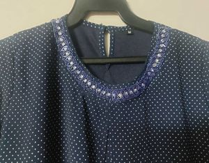 Multilayered Elegant Polka Chiffon Top.Brand new.