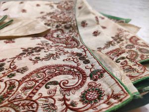 Thread 🧵 Embroidery 🪡 Tissue Silk Saree 🌹✨