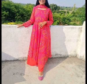 Anarkali Kurti Plazo Set