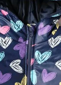 Heart Print Puffer Jacket(1.5 To 2 Years)