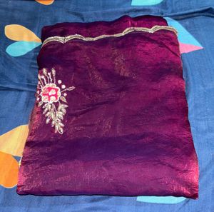 Iridescent Fabric Double Colour Saree