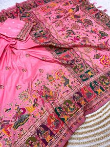 Pure Pashmina Rajwadi Saree