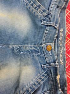 Girls Light Blue Denim Shorts