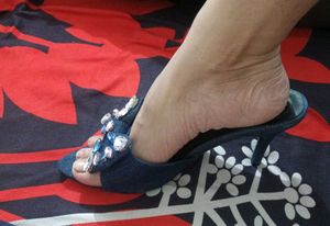 New Denim And Diamond Stud Heels..