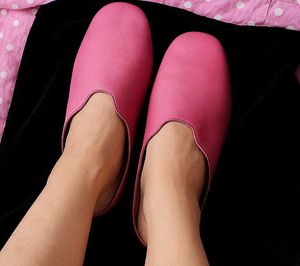 Pink Leather Slippers
