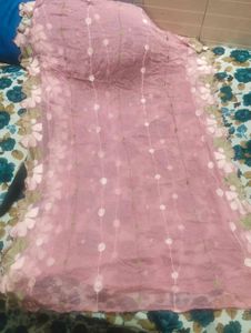 Pink Floral Embroidered Pant Kameez