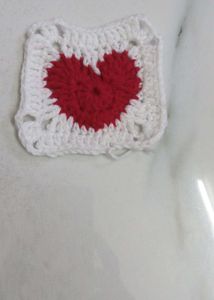 Crochet Heart Applique