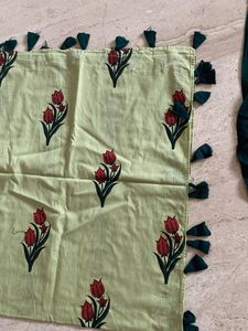 Dark Green Kurta Set 3 Piece