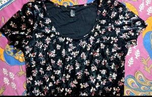 Floral Velvet Crop Top