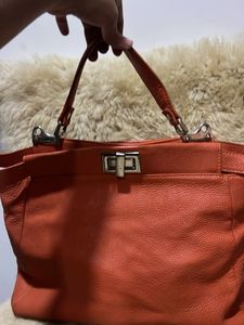 Orange Leather Handbag