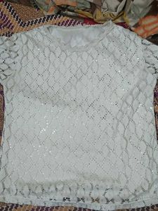 White Crochet Top