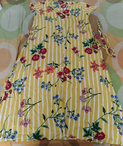 Yellow Floral Dress From Sristi