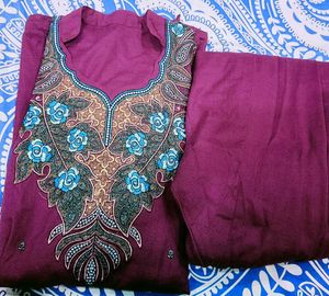 Dark Rani Embroidered Salwar Kameez