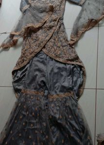 Elegant Grey Embroidered Kurta Set