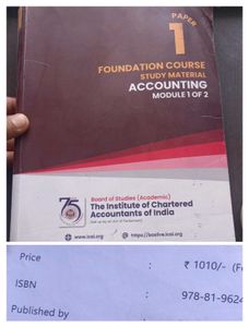 CA Foundation Module, PW  Books Edition Jan 2025