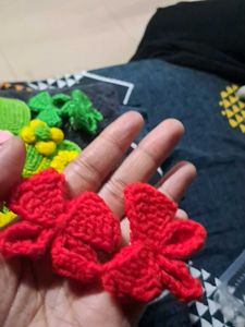 Crochet Flower Hair Clips