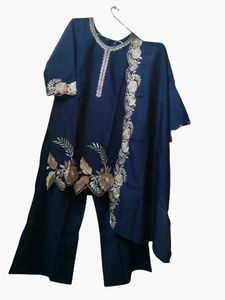 Elegant Navy Blue Kurta Set