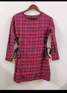 Red Plaid Mini Dress