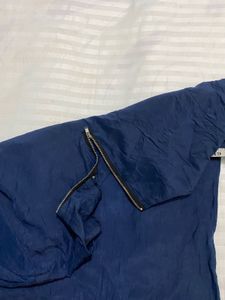Navy Blue Top With Puff Sleeve