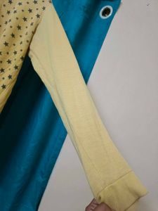 A Yellow Full Sleeved Winter Wear Sweatshirt