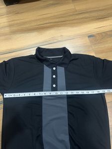 Mens polo tshirt black and grey colour