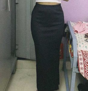 Black Pencil Skirt with Slit
