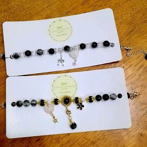 Combo Of 2 Beaded Eclipse Charm Bracelet