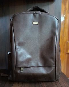Veneer Brown Faux Leather Backpack