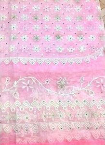 Pink Embroidered Saree