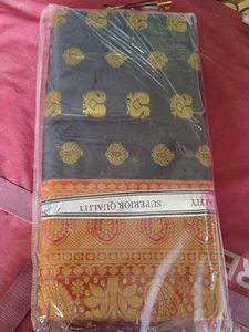 Black And Red Banarasi Saaree