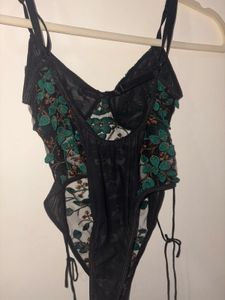 Floral Embroidered Bodysuit