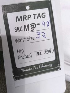 M@98 Size-32 White Skinny Jeans