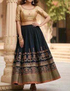 🥀Elegant Black Ethnic Skirt