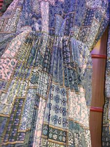 Patchwork Print Maxi Dress