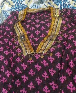 Vintage Print Tunic Top