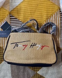 Tagged Tommy Hilfiger Natural Woven Shoulder Bag