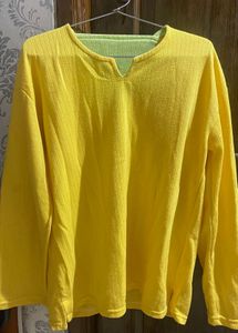 Yellow full sleeves unisex tshirt