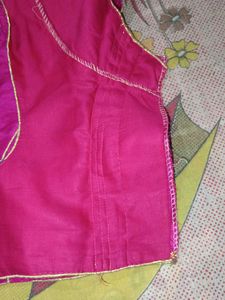 Pink Readymade Saree Blouse