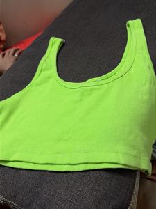 Neon Green Crop Tank Top