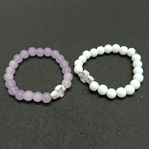 Lavender And White Bracelet Combo