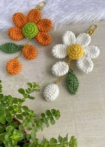 Crochet Flower Keychain