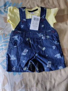 Baby Girl/Boy  Dungaree Set 6-9 m