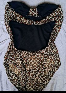 Y2k Leopard Backless bodysuit