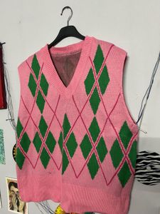 Pink Argyle Sweater Vest💚🩷